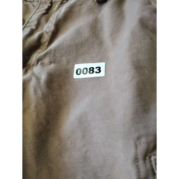 M Gordon Men Cargo Shorts Size 32R Brown Heavy Twill Utility Beach 9.5 Inseam - Picture 7 of 7